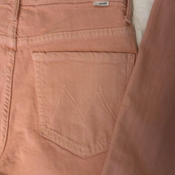 MOTHER The Insider Hover High Rise Straight Jeans– Peach Parfait  Size 26  NWT✨ - Picture 11 of 12